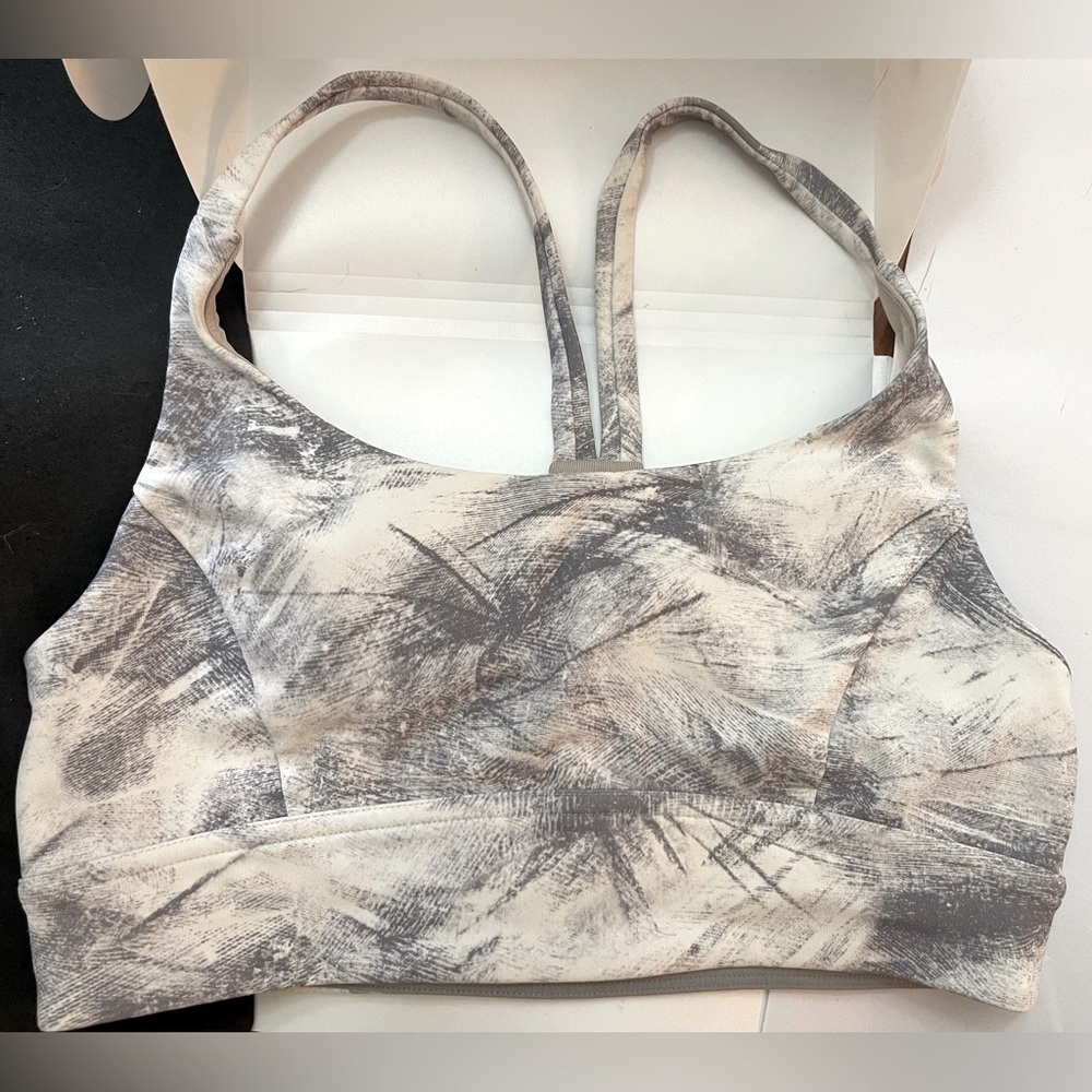 NWOT size 6 Lululemon Athletica, sports bra, in the color, gray, and white